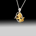 Load image into Gallery viewer, Cat and Yarn Necklace- 925 Sterling Silver 18k Gold Plated