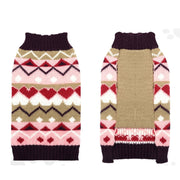Pink Hearts Dog Sweater