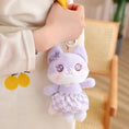 Load image into Gallery viewer, Cherry Blossom Fox Plushie Keychains