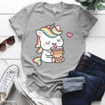 Load image into Gallery viewer, Boba Tea Unicorn T-Shirt
