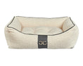 Load image into Gallery viewer, Bowsers Signature Scoop Bolster Dog Bed in ivory-sheepskin