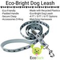 Load image into Gallery viewer, EcoBark Gray Dog Leash- Padded Comfort Grip Leash - 4ft, 5ft, and 6ft Leash for Small and Medium Dogs