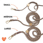 Dark Tan Rope Dog Leash by Found My Animal | Adjustable & Handcrafted