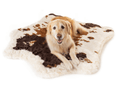 Load image into Gallery viewer, PupRug™ Animal Print Memory Foam Dog Bed - Brown Faux Cowhide