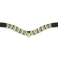 Load image into Gallery viewer, Holographic Ultra Bling Horse Browband by Southlake Paws featuring a black base adorned with sparkling leaf-shaped crystals.