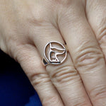 Sterling Silver Doberman Pinscher Ring