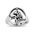 Load image into Gallery viewer, Sterling Silver German Shepherd Ring