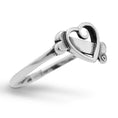 Load image into Gallery viewer, Heart and Dog Bone Ring, Sterling Silver K-9 Cupid Ring