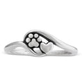 Load image into Gallery viewer, Paw Print and Heart Ring, Sterling Silver Close To My Heart Ring