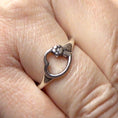 Load image into Gallery viewer, Paw & Heart Ring, Sterling Silver Paws On My Heart Ring