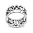 Load image into Gallery viewer, Wide Band Paw Print Ring - Sterling Silver Life Long Journey Paws Ring