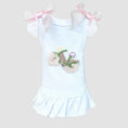 Load image into Gallery viewer, Hello Doggie Summer Stroll Faux Fur Satin Swarovski Crystals Crystal Dog Dress