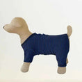 Load image into Gallery viewer, Hello Doggie Sweet Dreams Dog Pajamas Striped Blue Pet Pajamas