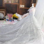 Dog Sequin Princess Queen Gown