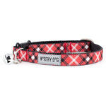 Bias Plaid Red Collar & Lead Collection