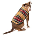 Load image into Gallery viewer, Tan Tartan Plaid Blanket Dog Coat