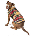 Load image into Gallery viewer, Tan Tartan Plaid Blanket Dog Coat