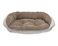 Load image into Gallery viewer, Bowsers Crescent Reversible Orthopedic Dog Bed in herringbone-ash