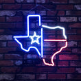 Load image into Gallery viewer, Texas Map with Lone Star Beer Neon Signs Light