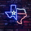 Load image into Gallery viewer, Texas Map with Lone Star Beer Neon Signs Light