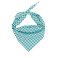 Load image into Gallery viewer, Turquoise Blue Gingham Tie Bandana