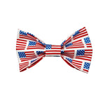 USA Flags Dog Bow Tie