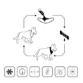 Load image into Gallery viewer, US Army Dog Cooling Bandana - Grey