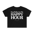 Load image into Gallery viewer, Dog Walks are my Happy Hour | Crop Tee