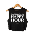 Load image into Gallery viewer, Dog Walks Are My Happy Hour Crop Top | Gift for Dog Lovers
