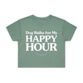 Load image into Gallery viewer, Dog Walks are my Happy Hour | Crop Tee