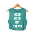 Load image into Gallery viewer, Good Boys Get Treats Crop Tank | Gift for Dog Moms | Made in USA