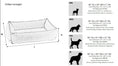 Load image into Gallery viewer, Bowsers Urban Lounger Orthopedic Dog Bed size chart