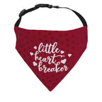 Valentines Day Flocked Hearts Dog Bandana