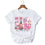 Nurse Life T-Shirt, White and Natural Medical Essentials Tee for Coquette Nurses