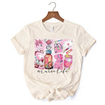 Nurse Life T-Shirt, White and Natural Medical Essentials Tee for Coquette Nurses