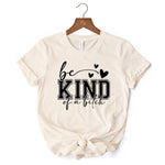 Sarcastic Be Kind T-Shirt, Retro White and Natural Tee for Bold Women with Bite