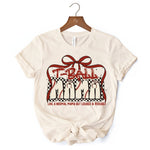 T-Ball Mama Coquette Red Bow T-Shirt, Retro White and Natural Tee for Proud Sports Moms
