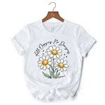 All Oopsies No Daisies T-Shirt, Funny Floral Natural and Black Tee for Quirky and Cottage Vibes