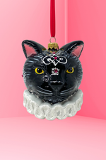 Lunar Cat Polish Glass Ornament