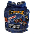 Load image into Gallery viewer, Live to Ride Denim Dog Jacket for dogs