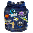 Load image into Gallery viewer, Save the Ocean Denim Dog Jacket for dogs