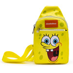 Nickelodeon Bag, Sling, SpongeBob SquarePants Smiling Face Character Close Up Yellow, Bounding, Vegan Leather