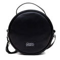 Load image into Gallery viewer, Game of Thrones Vegan Leather Round Crossbody Bag with Adjustable Straps, House of Stark Sigil Debossed and Filigree, Black