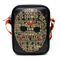 Load image into Gallery viewer, Horror Movies Vegan Leather Cross Body Backpack for Men and Women with Adjustable Strap, Friday the 13th Jason Hockey Mask Quotes Typography Black