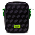 Load image into Gallery viewer, Nickelodeon Bag, Cross Body, Invader Zim GIR Taco Pose With Taco Print Black Gray, Vegan Leather