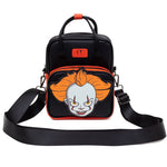 Horror Movies Vegan Leather Cross Body Backpack for Men and Women with Adjustable Strap, It Pennywise Smiling Face Applique