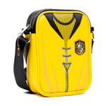 The Wizarding World of Harry Potter Vegan Leather Crossbody Bag with Adjustable Straps, Hogwarts Hufflepuff Quidditch Uniform