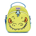 Load image into Gallery viewer, Nickelodeon Vegan Leather Cross Body Bag, Rugrats Reptar Character Close Up Applique with Rawr Text