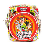 Looney Tunes Vegan Leather Crossbody Bag with Front and Back Zip Pocket, Looney Tunes Bullseye Group Pose and Character Block Poses, 8.5