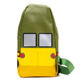 Load image into Gallery viewer, Nickelodeon Vegan Leather Crossbody Sling Bag, Teenage Mutant Ninja Turtles Party Van Close Up, Olive Green, 7" x 14"